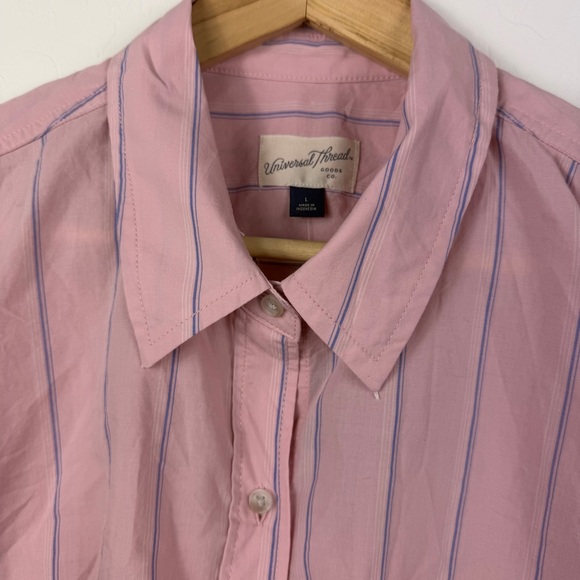 Universal Threads Pink Striped Button-Up Shirt - Picture 5 of 10